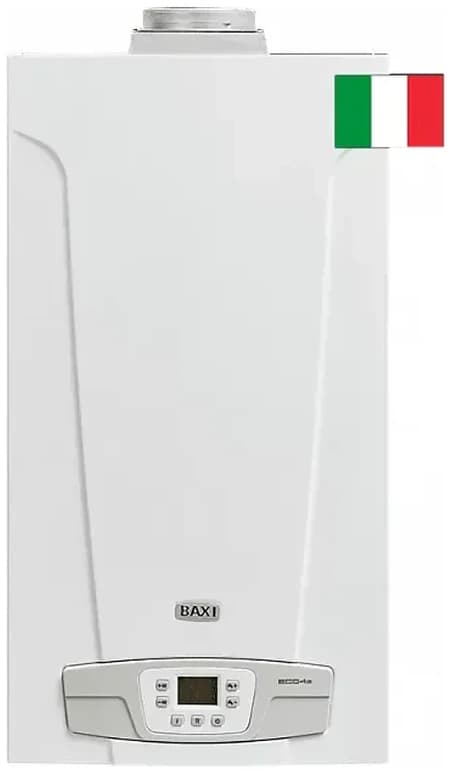 Котёл BAXI ECO-4s 24 — изображение корпуса с флагом Италии